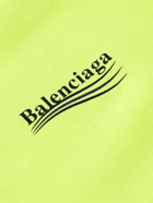 Balenciaga - Logo-Print Cotton-Jersey Hoodie - Yellow