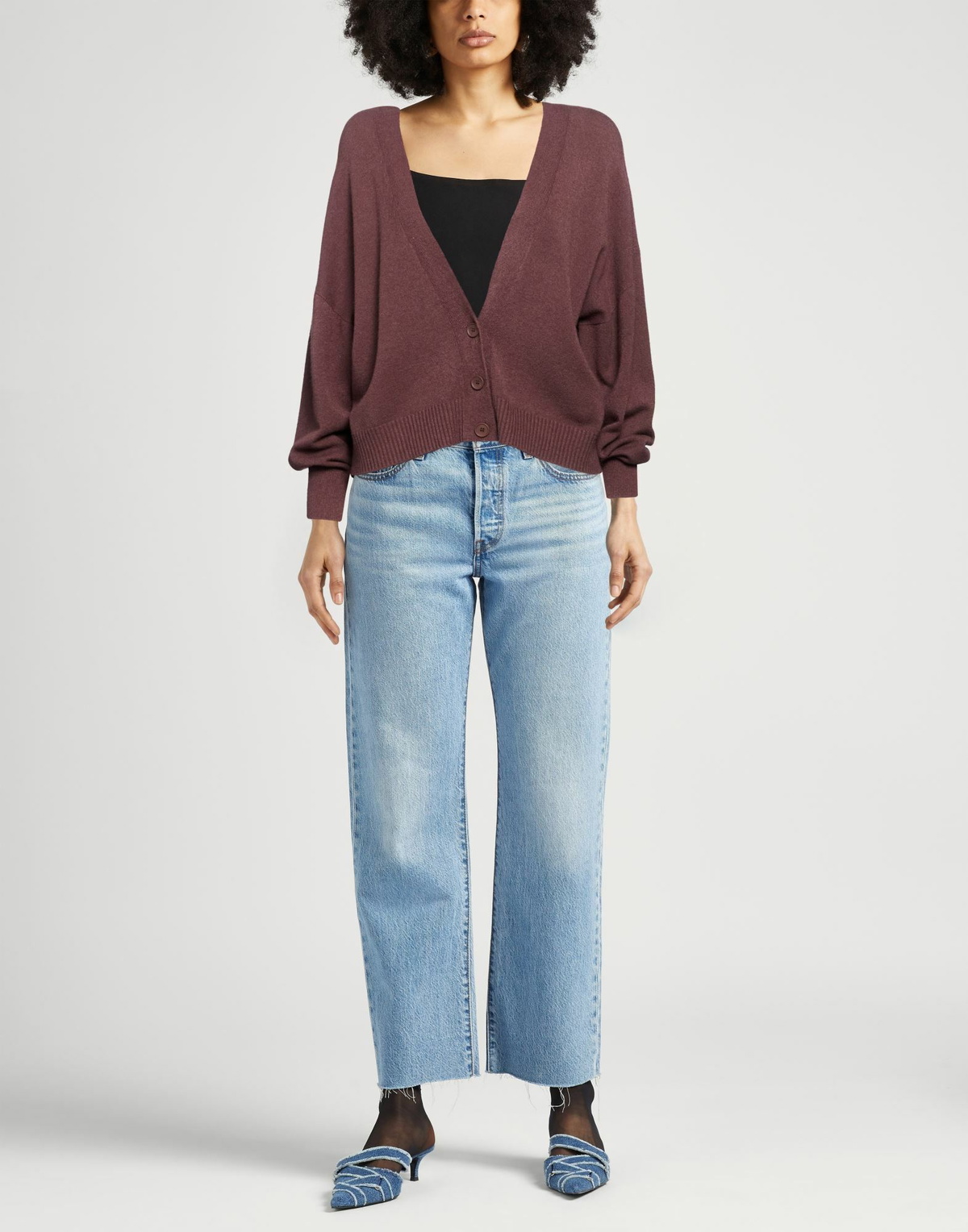 Manila Grace Womens Cardigan Chocolate in Brown