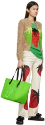 JW Anderson Green Knit Strawberry Tank Top