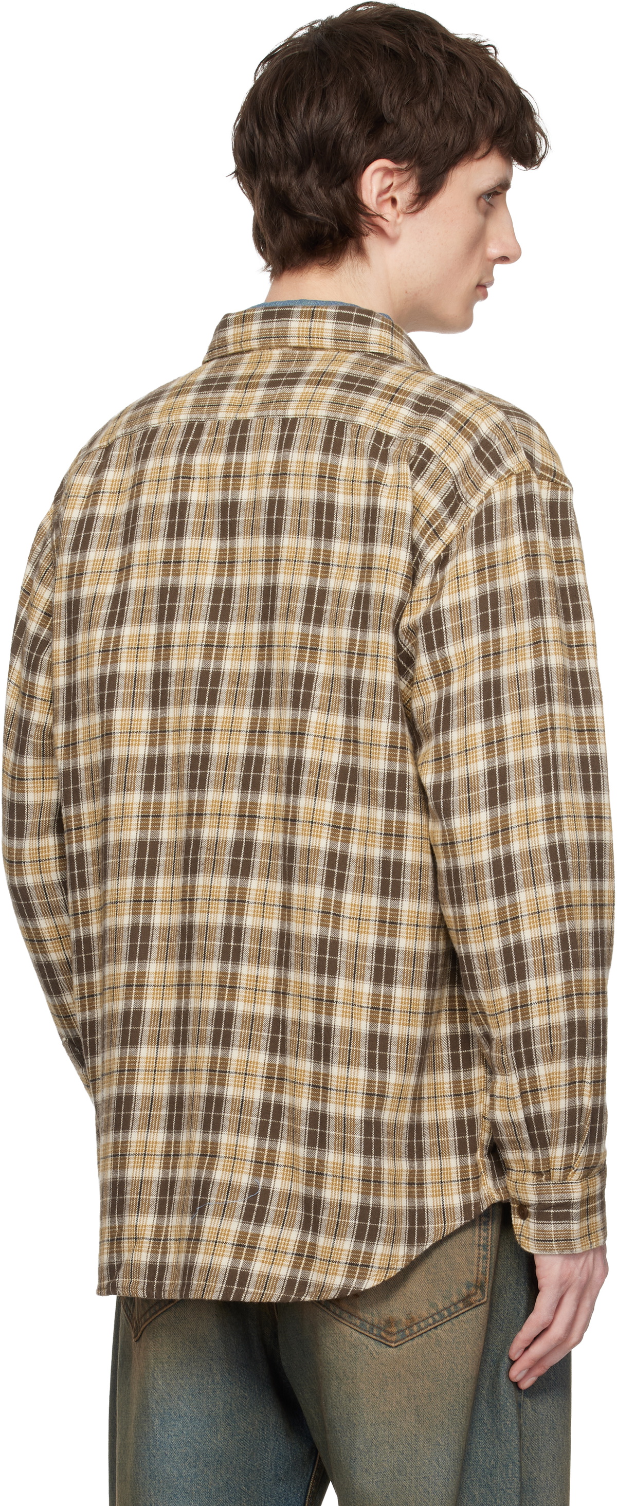 Nudie Jeans Brown Julian Worker Shirt