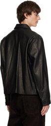 SIRE Black Zipped Leather Jacket