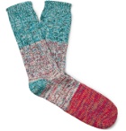 Thunders Love - Charlie Ribbed Mélange Recycled Cotton-Blend Socks - Multi