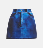 Loewe - Pixelated denim miniskirt