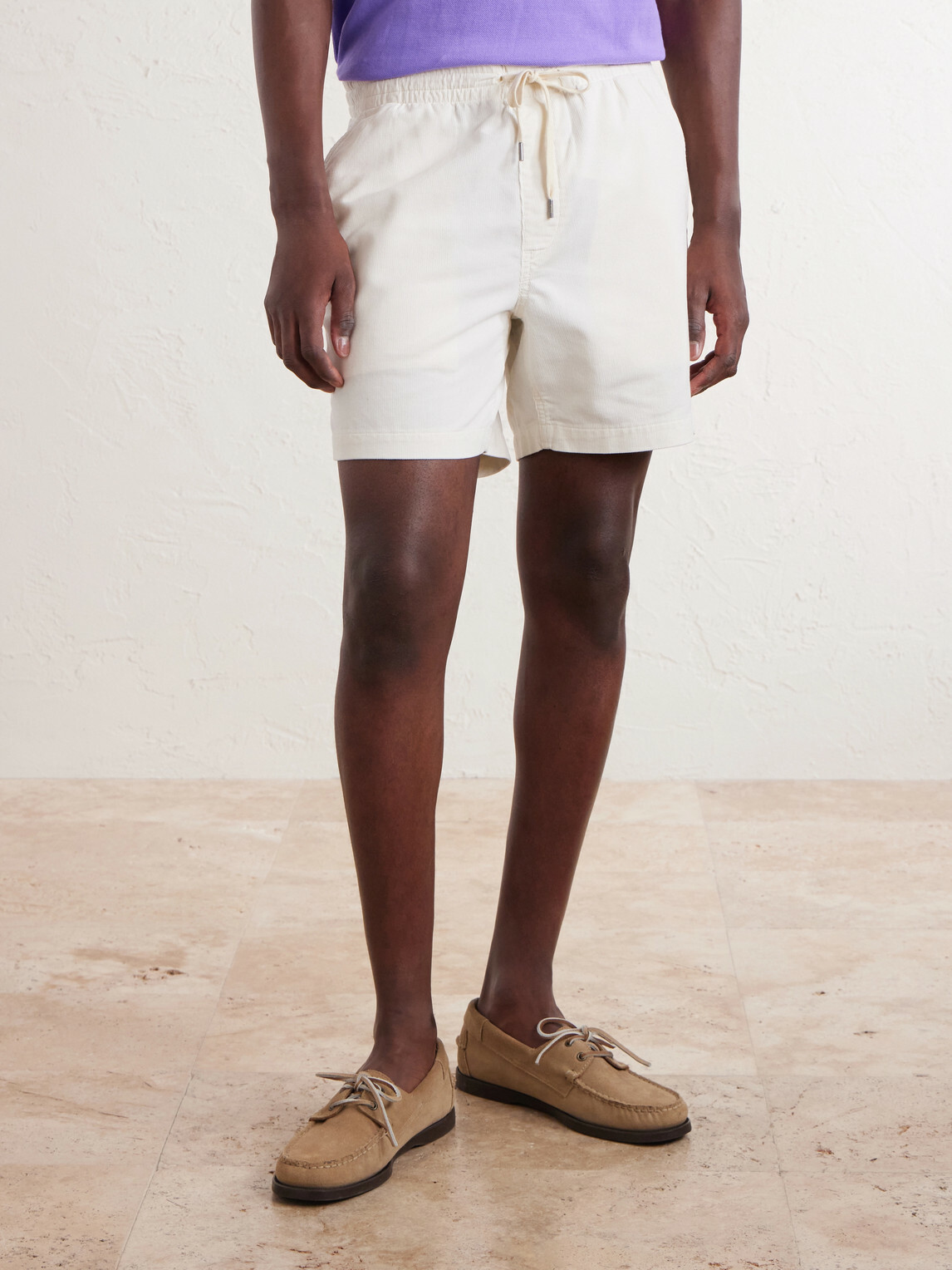 Polo Ralph Lauren - Straight-Leg Logo-Embroidered Cotton-Corduroy Drawstring Shorts - Neutrals