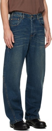 Edward Cuming Blue Side-Dart Jeans