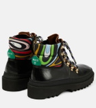 Pucci - x Fusalp printed leather ankle boots