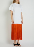 Alaïa Fringed Cotton T-shirt White