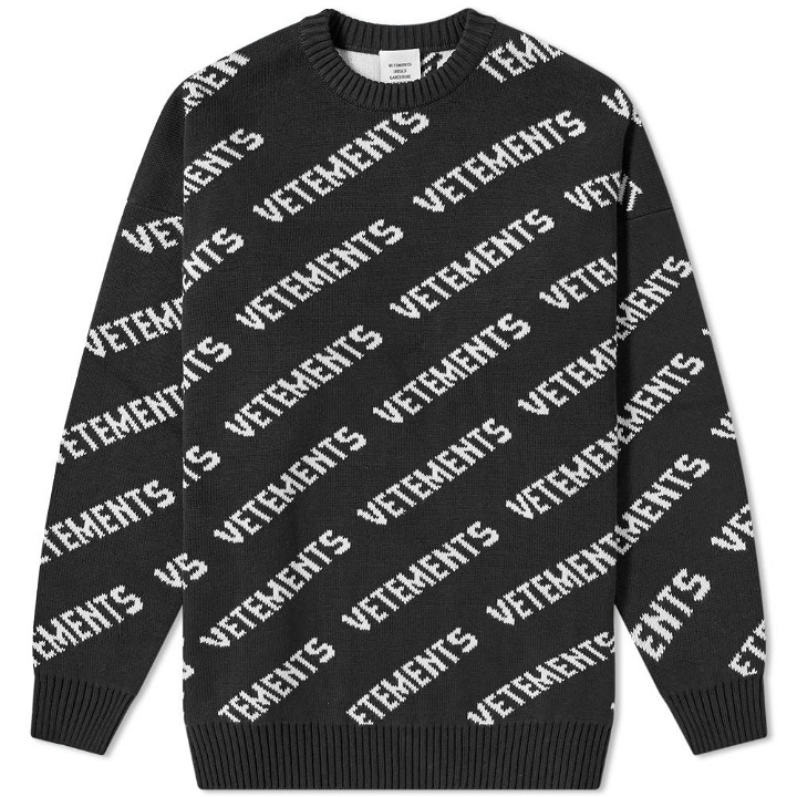 Photo: VETEMENTS All Over Print Crew Knit