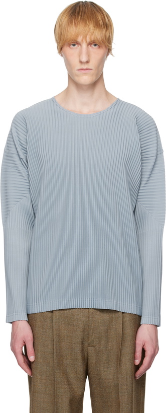 Photo: HOMME PLISSÉ ISSEY MIYAKE Blue Color Pleats T-shirt