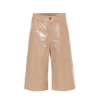 Dodo Bar Or High-rise leather Bermuda shorts