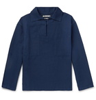 Jacquemus - Le Marin Linen and Cotton-Blend Half-Placket Shirt - Blue