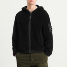 C.P. Company Men's Corduroy Lens Zip Hoodie in Black