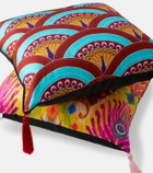 Les-Ottomans Peacock silk cushion by Matthew Williamson