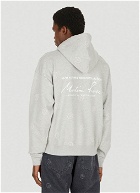 Monogram Print Hooded Sweatshirt in Grey