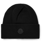 Moncler - Logo-Appliquéd Virgin Wool Beanie - Black