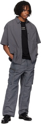 Izzue Gray Garment-Dyed Cargo Pants