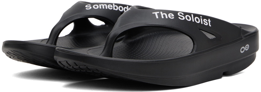 TAKAHIROMIYASHITATheSoloist. × OOFOS TAKAHIROMIYASHITA TheSoloist. Black OOFOS Edition Flip Flops