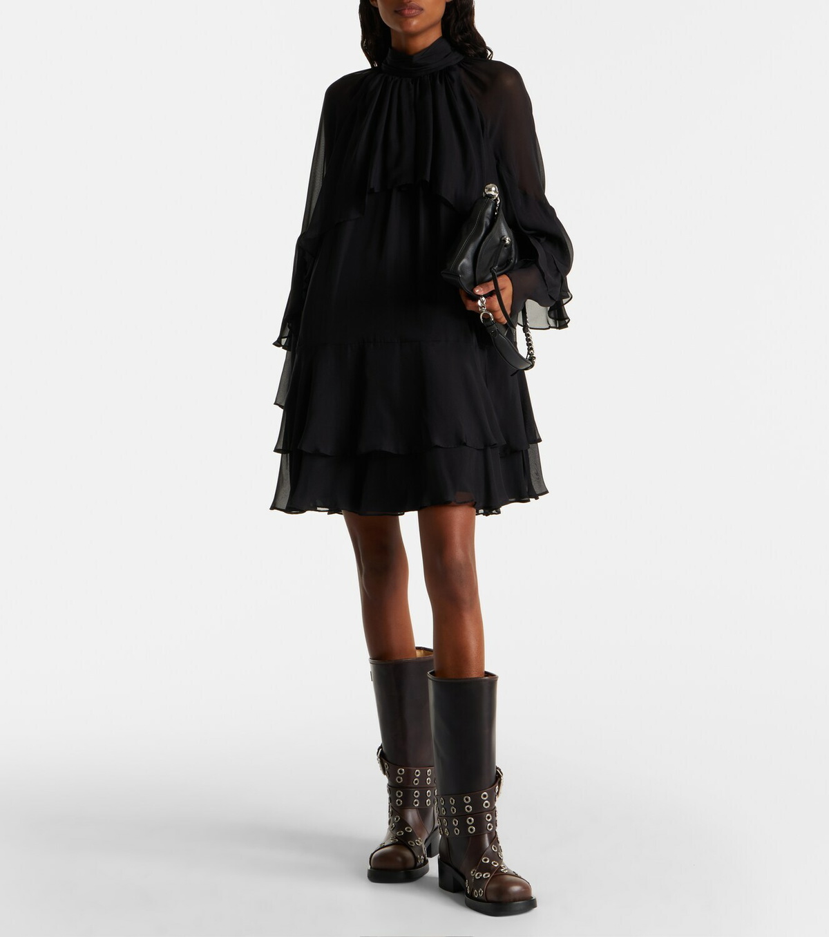 Mach & Mach Buckle Belt leather biker boots