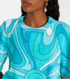 Pucci Iride cotton terry crop top