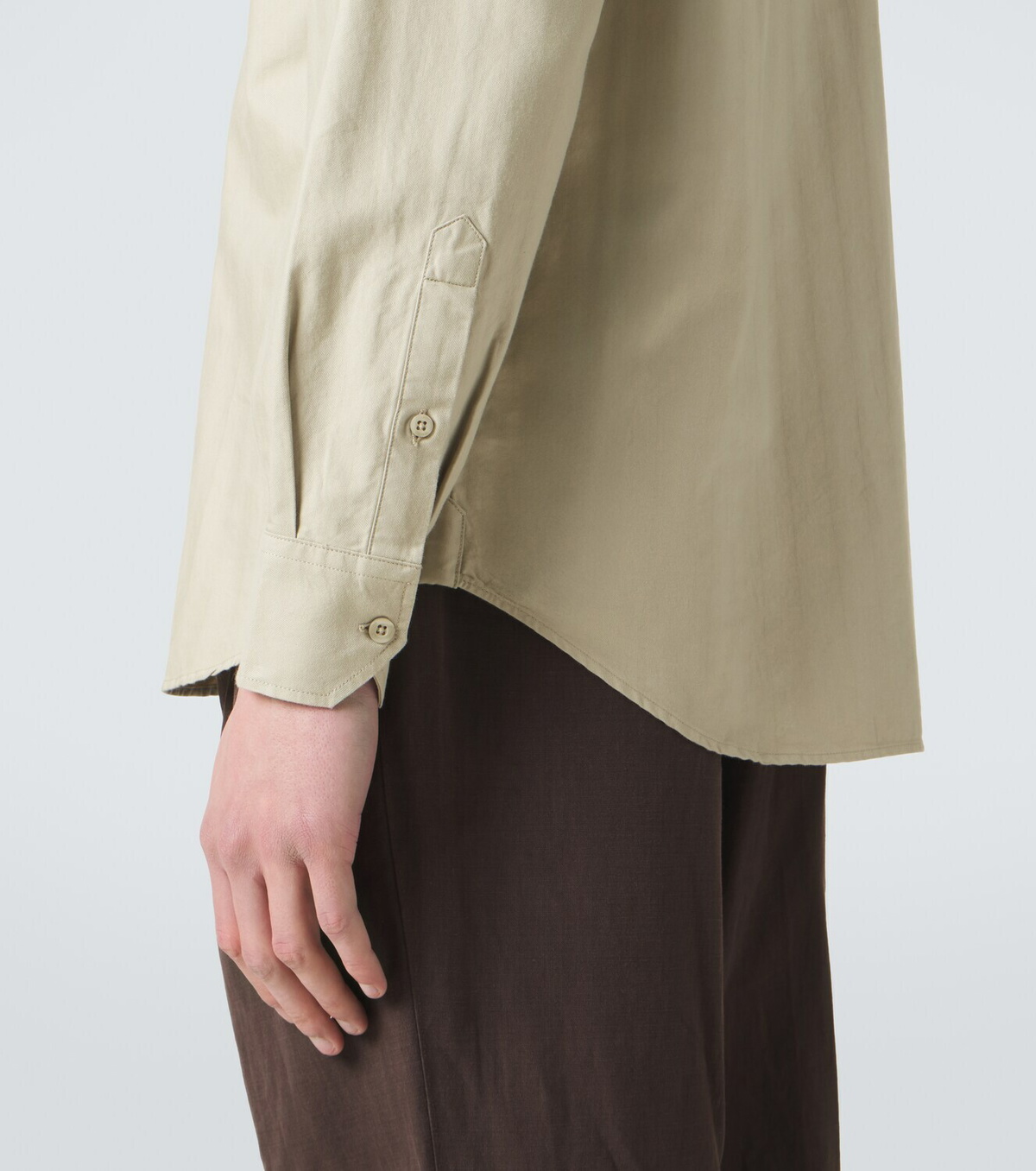 Frescobol Carioca Emilio herringbone denim shirt