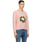 Gucci Pink Mohair Crop Cauliflower Sweater