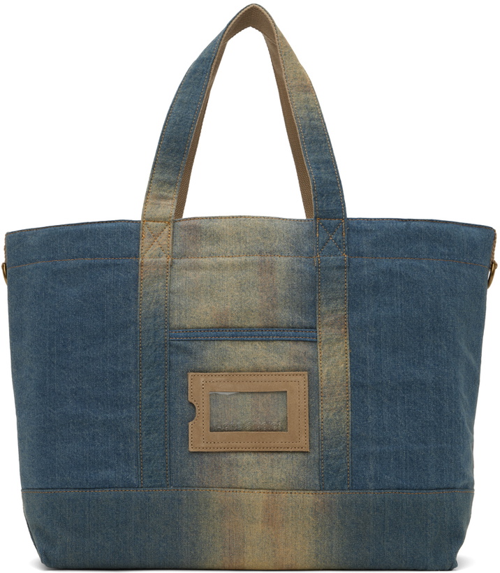 Photo: Acne Studios Blue & Beige Denim Tote