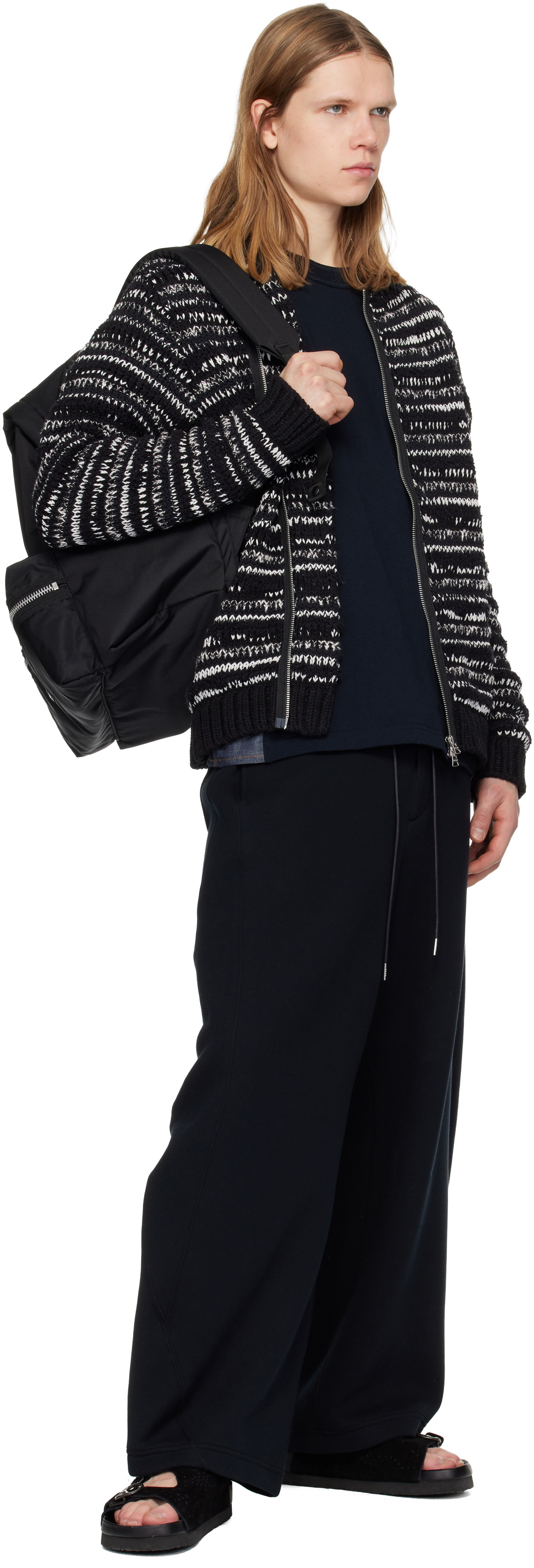 sacai Black Sponge Sweatpants