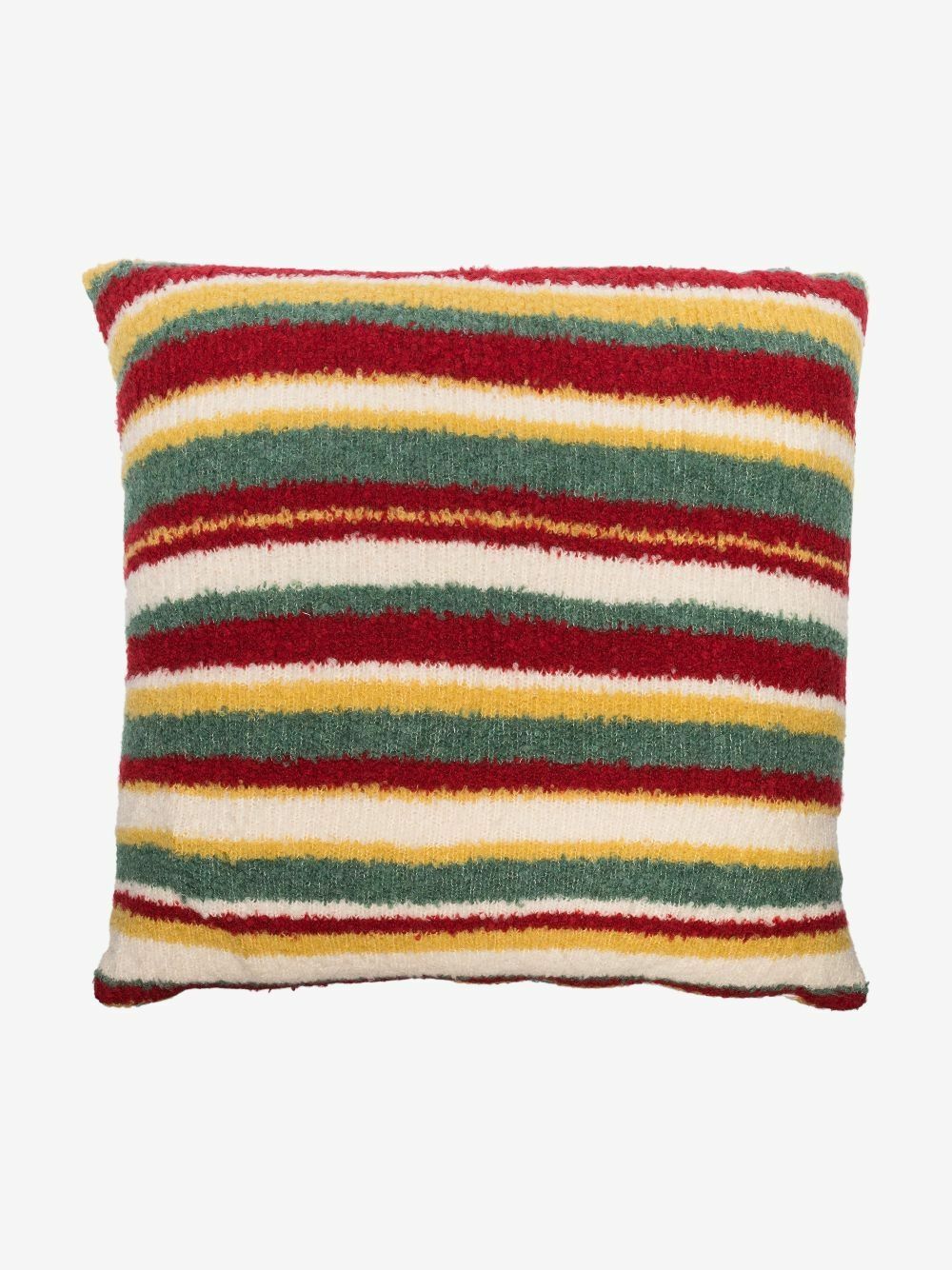The Elder Statesman Teddy Stripe Knitted Cushion