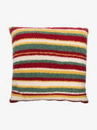 The Elder Statesman Teddy Stripe Knitted Cushion