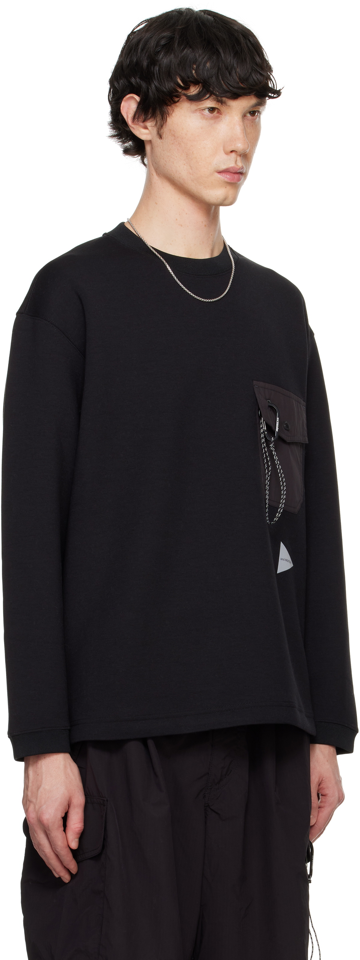 and wander Black Airly Warm Sweatshirt