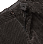 Ermenegildo Zegna - Dark-Grey Slim-Fit Cotton-Blend Corduroy Trousers - Gray