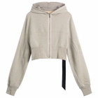 Rick Owens DRKSHDW Women's Collage Gimp Hoodie in Grey Melange