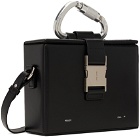 HELIOT EMIL Black Leather Carabiner Box Bag