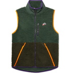 Nike - Sportswear Contrast-Tipped Fleece and Shell Gilet - Green