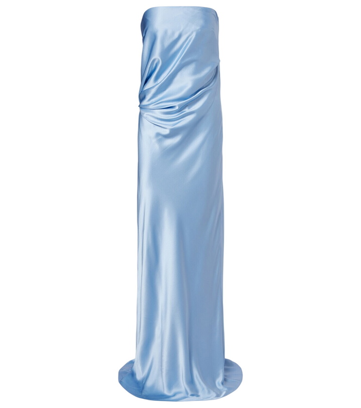 Photo: The Sei Draped silk charmeuse bustier gown