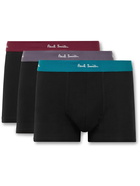 PAUL SMITH - Three-Pack Stretch-Cotton Boxer Briefs - Multi