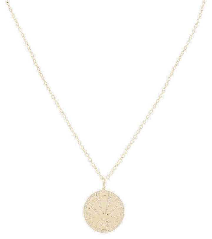 Photo: Sydney Evan Luck Coin 14kt gold necklace with diamonds