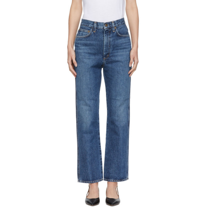 Agolde Blue Pinch Waist Hi Rise Kick Jeans AGOLDE