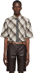 Ernest W. Baker Brown Cotton Shirt