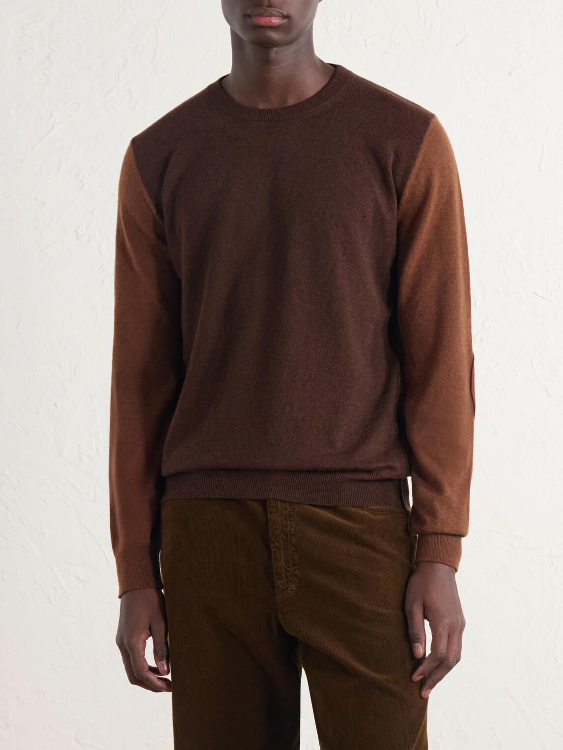 Maison Margiela - Colour-Block Wool Sweater - Brown