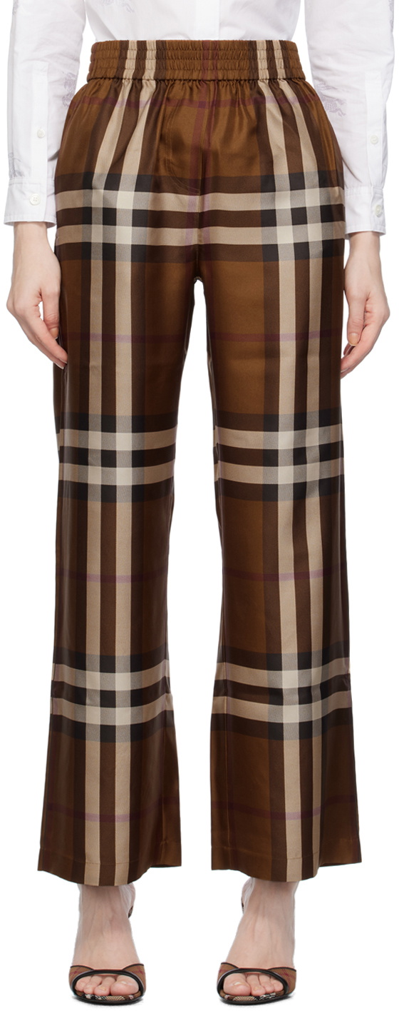 Burberry Hanover Straight-fit Check Cotton Tailored Trousers | World of  Watches