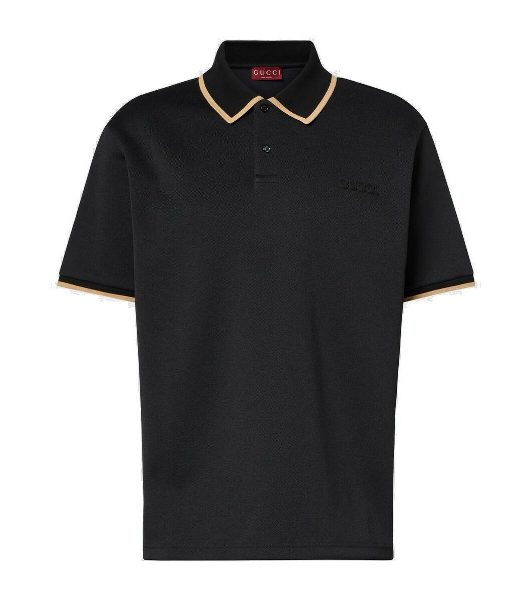 Gucci Men s GRG Collar Polo in Black Gucci