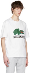 Lacoste White Minecraft Edition Cotton T-Shirt