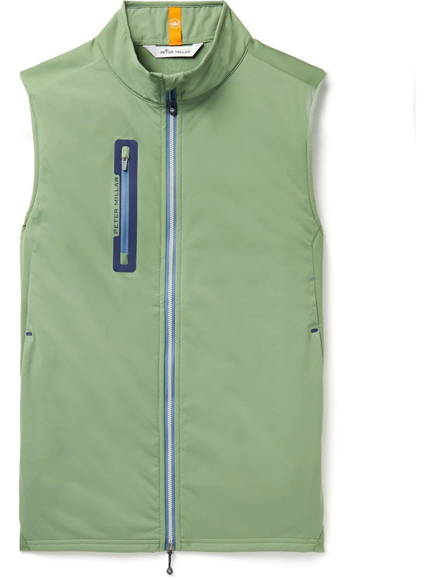 Photo: Peter Millar - Hyperlight Fuse Panelled Shell and Stretch-Jersey Golf Gilet - Green