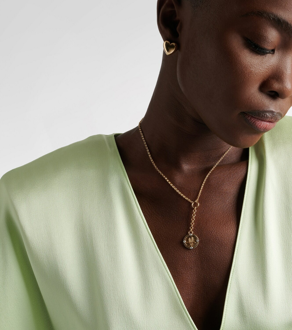 FoundRae Infinite Gratitude 18kt gold necklace with diamonds