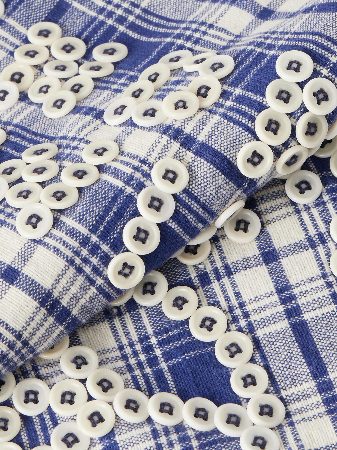 Story mfg. - Big Shop Embellished Checked Cotton Tote