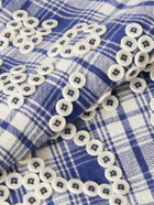 Story mfg. - Big Shop Embellished Checked Cotton Tote