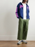 Stray Rats - Logo-Print Cotton-Jersey Zip-Up Hoodie - Blue