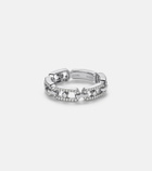 Messika Move Link 18kt white gold ring with diamonds