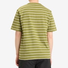 Norse Projects Men's Holger Sailor Stripe Pocket T-Shirt in Moss Green